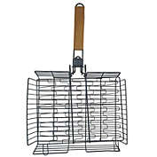 Large Non-Stick Flexible Grill Basket With Folding Handle by Mr. BBQ