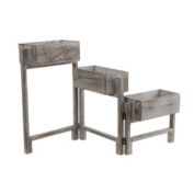 Nearly Natural 3.5' Gray Washed Expandable Decorative Planter