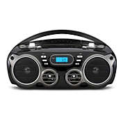 Proscan - BoomBox / Portable CD Player with Bluetooth, AM/FM Radio and AUX Input, Black