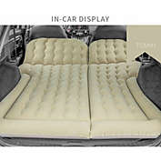 Kitcheniva Beige, SUV Car Inflatable Bed Sleep Travel Camping Mattress Seat Cushion Mat & Air Pump