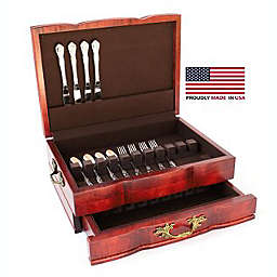 Grandeur Flatware Chest, Solid American Cherry Hardwood with HERITAGE Cherry Finish