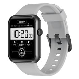 Letsfit 1.55 Inch LCD Color Screen Smartwatch Heart Rate Monitor & Blood Oxygen Saturation  Fitness Tracker for Android and iOS Phones - IW2 - Gray