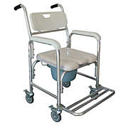 Kitcheniva Portable Medical Commode Wheelchair Bedside Toilet&Shower Chair