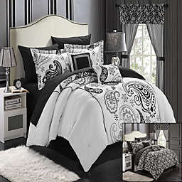 Chic Home Olivia Paisley Print Mega 20 Pieces Comforter Bed In A Bag Set - Queen 90
