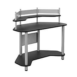 Calico Designs Study Corner Desk - Silver With Black