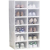 Kitcheniva 12X Foldable Shoe Box Storage Small Transparent Case