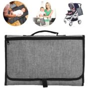 Infinity Merch Portable Baby Diaper Changing Pad with Head Cushion, Waterproof
