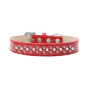 Mirage Pet Products Sprinkles Ice Cream Dog Collar Pearl and Light, Pink Crystals Size 16 - Red