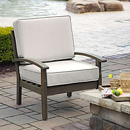 Arden Selections ProFoam EverTru Acrylic Patio Cushion Deep Seat Set, Sand Cream, 24 x 24 x 6