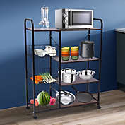 Stock Preferred Industrial Kitchen Bakers Rack with Wheels