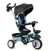Slickblue 6-in-1 Detachable Kids Baby Stroller Tricycle with Canopy and Safety Harness