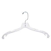 17-Inch Clear Plastic Dress Hangers (Case of 20)