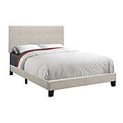 Contemporary Home Living 80.25" Beige Contemporary Rectangular Bed Frame - Full Size