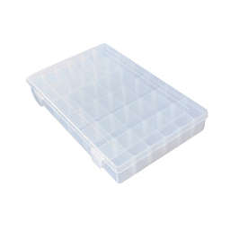 Unique Bargains 36 Slots Adjustable Plastic Case Container Organizer Clear