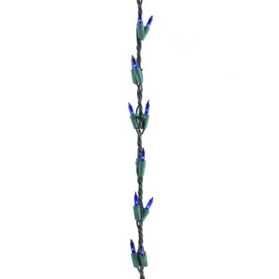 Sienna 100-Count Blue Mini Garland Christmas Light Set, 9ft Green Wire