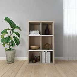 vidaXL Book Cabinet/Sideboard White and Sonoma Oak 26
