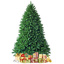 Gymax 6ft Artificial Christmas Fir Tree w/ 1250 Premium Hinged Branch Tips