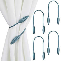 Juvale Light Blue Rope Curtain Tiebacks, Holdbacks for Drapes (21 In, 2 Pairs)
