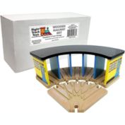 Right Track Toys Wood Train Track Garage - Fits 5 Cars - 100% Compatible with Thomas Wooden Railway System - By Right Track Toys