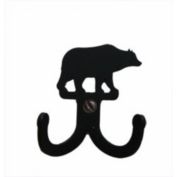 Village Wrought Iron 2.5 Inch Bear Double Wall Hook