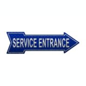 Smart Blonde Service Entrance Novelty Metal Arrow Sign A-144