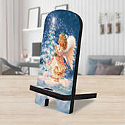 My Christmas Wish Cell Phone Stand Christmas Decor Wood Mobile Tablet Holder Charging Station Organizer
