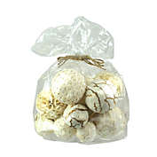 India House 18 Piece Natural White and Brown Exotic Dried Organic Decor Balls