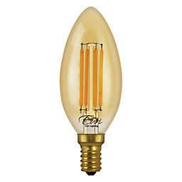 4-Pack LED B10 Amber Filament - 4.5 Watt - Dimmable - 40W Equiv - 350 Lumens - Euri Lighting