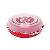 Homz Holiday Wreath Plastic Storage Box With Clear Lid Up to 24" Pack of 1 Red