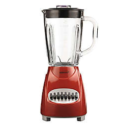 Brentwood 12 Speed Blender with Glass Jar in Red