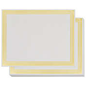 Juvale 50 Pack White with Gold Border Blank Award Certificate Sheets, Graduation Party Supplies, Award Sheets for Printer (8.5 x 11 in)
