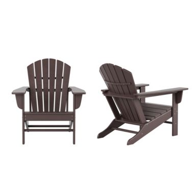 WestinTrends Outdoor Adirondack Chair (Set of 2), Dark Brown. View a larger version of this product image.