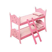 Badger Basket Co. Blossoms & Butterflies Doll Bunk Beds w/Ladder