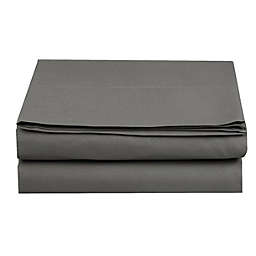 Elegant Comfort Flat Sheet Quality 1-Piece, Queen Size Grey