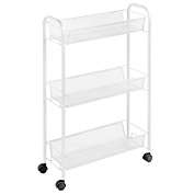 mDesign Portable Metal Rolling Laundry Utility Cart