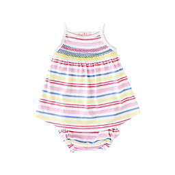 Pineapple Sunshine - Rainbow Stripe Smocked Tank Dress / 6-9mo