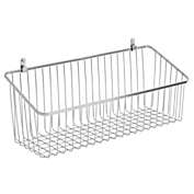 mDesign Metal Wall Mount Hanging Basket for Home Storage