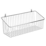 mDesign Metal Wall Mount Hanging Basket for Home Storage