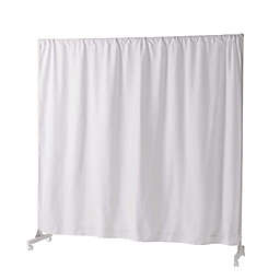 DormCo Don't Look At Me - Expandable Privacy Room Divider - White Frame with White Fabric