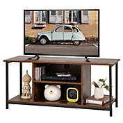 Slickblue Mid-Century TV stand Media Console Table with Adjustable Shelf