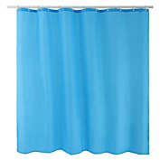 PiccoCasa Polyester Fabric Shower Curtain 72" x 78" for Bathroom Water-repellent Bath Curtain with Hooks, Water Repellent-Water Glides Off and Dries Quickly, Blue