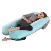 Kitcheniva Pregnancy Body Pillow Contoured U Shape Extra Comfort Light Blue Gray