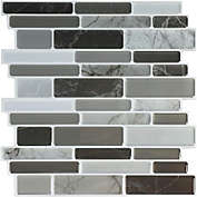 Juvale Peel and Stick Backsplash, Grey 3D Marble Tiles for Kitchen (10 x 10 in, 12 Pack)
