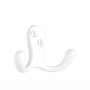 Smedbo Double Coat Hook 1 3/4", White