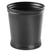 mDesign Decorative Round Small Trash Can Wastebasket, Garbage Container Bin