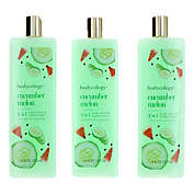 Bodycology 3 Pack 16oz 2 in 1 Bubble Body Wash in Cucumber Melon