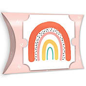 Big Dot of Happiness Hello Rainbow - Favor Gift Boxes - Boho Baby Shower and Birthday Party Large Pillow Boxes - Set of 12