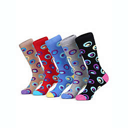 Mio Marino Men's Groovy Designer Dress Socks 5 Pack