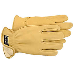 Boss Thermal Premium Grain Deerskin Leather Driver Gloves, Yellow, Small