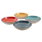 Gibson Home Color Speckle 4 Piece 10.75 Inch Stoneware Pasta Bowl Set